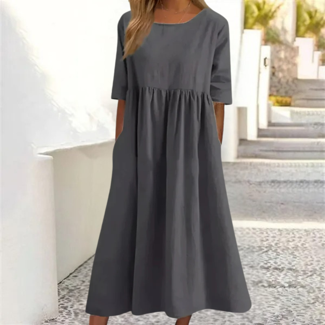 Breathable Midi Dress for Women – Loose & Airy