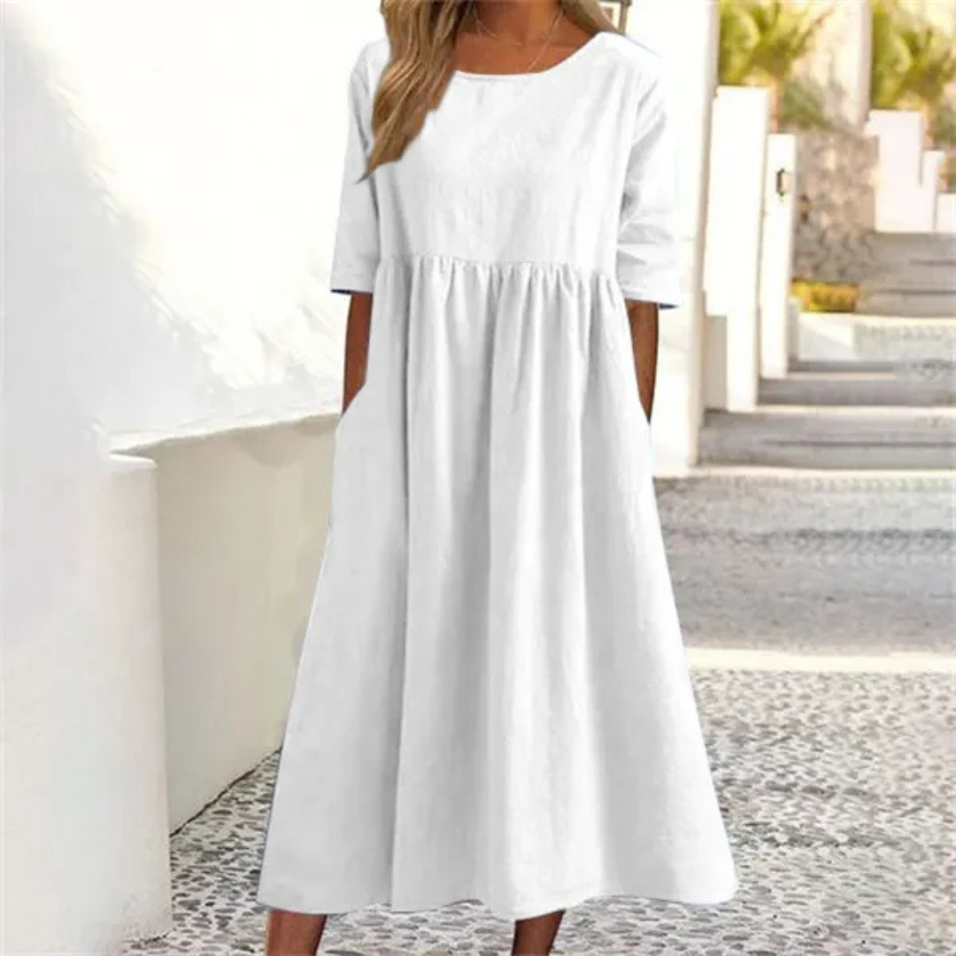 Breathable Midi Dress for Women – Loose & Airy