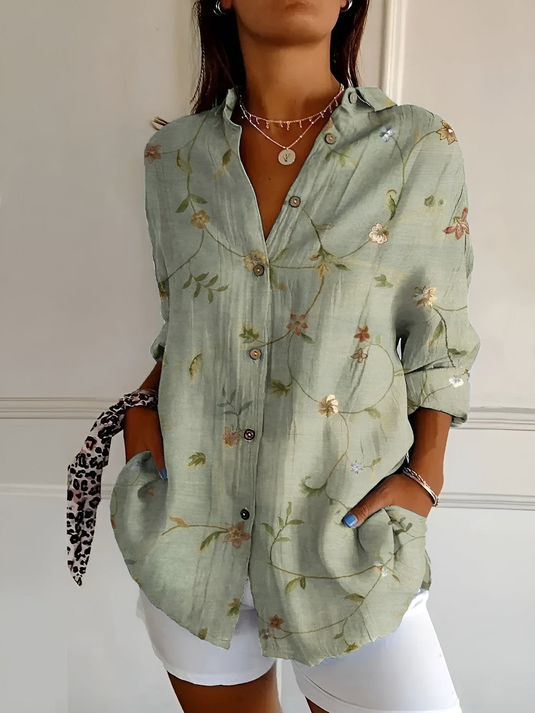 Stylish Long Sleeve Button Down Shirt for Women