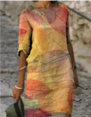 Casual Graphic Mini Dress for Women – Summer Comfort